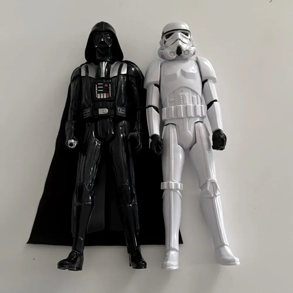 2 Star Wars Vintage Figures EUC  Darth Vader and Storm Trooper